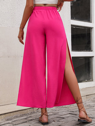 Shop High Waist Slit Wide Leg Pants Now On Klozey Store - Trendy U.S. Premium Women Apparel & Accessories And Be Up-To-Fashion!