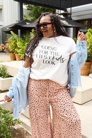 Shop Simply Love Full Size GOING FOR THE I HAVE KIDS LOOK Short Sleeve T-Shirt Now On Klozey Store - Trendy U.S. Premium Women Apparel & Accessories And Be Up-To-Fashion!