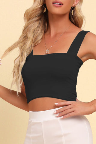 Shop Square Neck Sleeveless Knit Top Now On Klozey Store - U.S. Fashion And Be Up-To-Fashion!