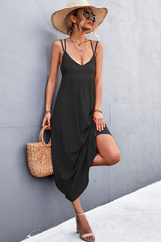 Shop Double Strap Tie Back Dress Now On Klozey Store - U.S. Fashion And Be Up-To-Fashion!