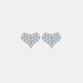 Shop Moissanite 925 Sterling Silver Heart Stud Earrings Now On Klozey Store - Trendy U.S. Premium Women Apparel & Accessories And Be Up-To-Fashion!