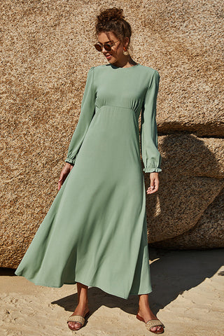 Shop Puff Sleeve Flounce Dress Now On Klozey Store - Trendy U.S. Premium Women Apparel & Accessories And Be Up-To-Fashion!