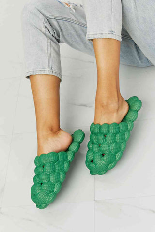Shop NOOK JOI Laid Back Bubble Slides in Green Now On Klozey Store - Trendy U.S. Premium Women Apparel & Accessories And Be Up-To-Fashion!