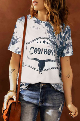 Shop COWBOYS Graphic Tie-Dye Tee Now On Klozey Store - U.S. Fashion And Be Up-To-Fashion!