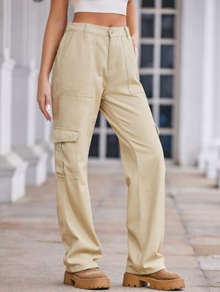 Shop Straight Denim Cargo Pants Now On Klozey Store - Trendy U.S. Premium Women Apparel & Accessories And Be Up-To-Fashion!