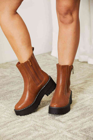 Shop Forever Link Side Zip Platform Boots Now On Klozey Store - Trendy U.S. Premium Women Apparel & Accessories And Be Up-To-Fashion!