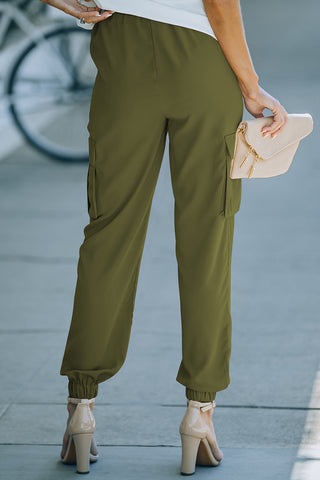 Shop Tied High Waist Cargo Joggers Now On Klozey Store - Trendy U.S. Premium Women Apparel & Accessories And Be Up-To-Fashion!