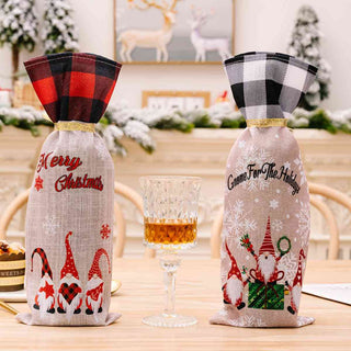 Shop 2-Piece Christmas Plaid Wine Bottle Covers Now On Klozey Store - Trendy U.S. Premium Women Apparel & Accessories And Be Up-To-Fashion!