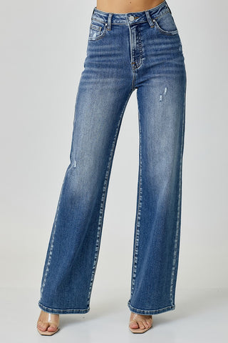 Shop RISEN High Waist Wide Leg Jeans Now On Klozey Store - Trendy U.S. Premium Women Apparel & Accessories And Be Up-To-Fashion!