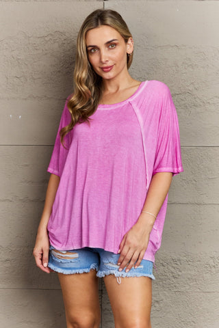 Shop Zenana Laid Back Washed Boat Neck Top Now On Klozey Store - Trendy U.S. Premium Women Apparel & Accessories And Be Up-To-Fashion!