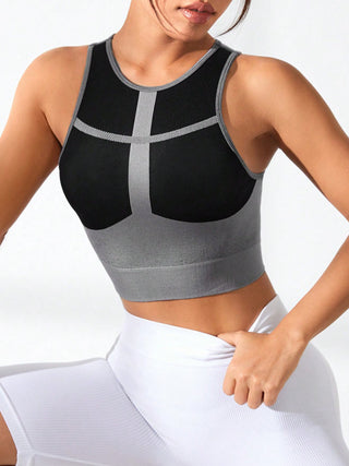 Shop Color Block Round Neck Active Tank Now On Klozey Store - Trendy U.S. Premium Women Apparel & Accessories And Be Up-To-Fashion!