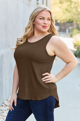 Shop Basic Bae Full Size Round Neck Tank Now On Klozey Store - Trendy U.S. Premium Women Apparel & Accessories And Be Up-To-Fashion!