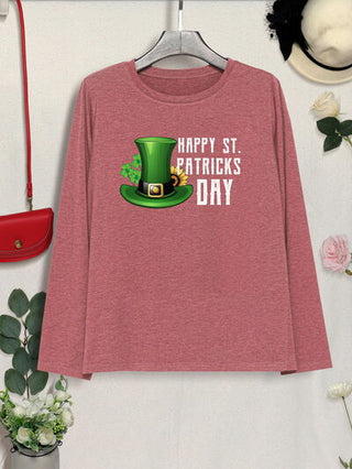 Shop HAPPY ST. PATRICK'S DAY Round Neck T-Shirt Now On Klozey Store - Trendy U.S. Premium Women Apparel & Accessories And Be Up-To-Fashion!