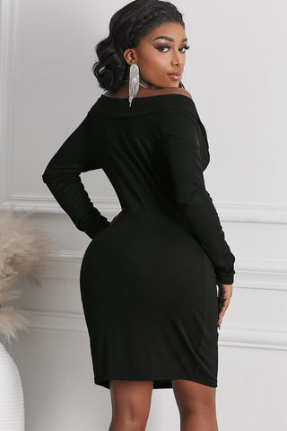 Shop Long Sleeve Plunge Ribbed Bodycon Dress Now On Klozey Store - U.S. Fashion And Be Up-To-Fashion!