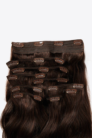 Shop 18" 160g #2 Straight Clip-in Hair Extensions Human Hair Now On Klozey Store - Trendy U.S. Premium Women Apparel & Accessories And Be Up-To-Fashion!