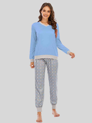 Shop Long Sleeve Top and Polka Dot Pants Set Now On Klozey Store - Trendy U.S. Premium Women Apparel & Accessories And Be Up-To-Fashion!