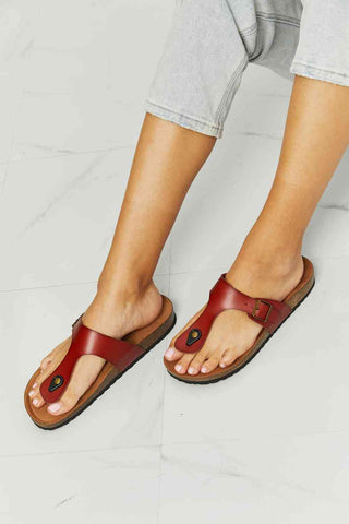 Shop MMShoes Drift Away T-Strap Flip-Flop in Red Now On Klozey Store - Trendy U.S. Premium Women Apparel & Accessories And Be Up-To-Fashion!