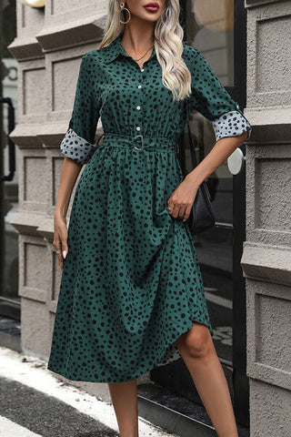 Shop Polka Dot Tied Button Up Dress Now On Klozey Store - Trendy U.S. Premium Women Apparel & Accessories And Be Up-To-Fashion!