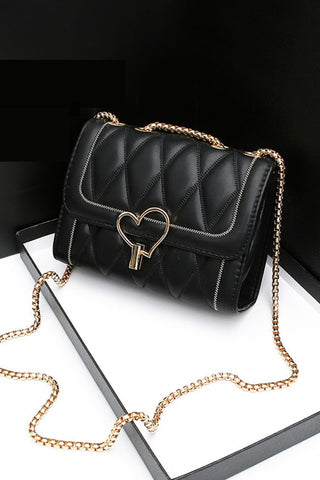 Shop Heart Buckle PU Leather Crossbody Bag Now On Klozey Store - Trendy U.S. Premium Women Apparel & Accessories And Be Up-To-Fashion!