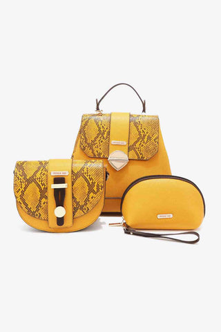 Shop Nicole Lee USA Python 3-Piece Bag Set Now On Klozey Store - Trendy U.S. Premium Women Apparel & Accessories And Be Up-To-Fashion!