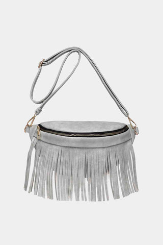 Shop Fringed PU Leather Sling Bag Now On Klozey Store - Trendy U.S. Premium Women Apparel & Accessories And Be Up-To-Fashion!