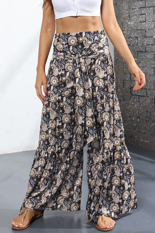 Shop Printed High-Rise Tied Culottes Now On Klozey Store - U.S. Fashion And Be Up-To-Fashion!