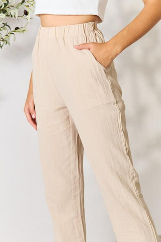 Shop Double Take Pull-On Pants with Pockets Now On Klozey Store - Trendy U.S. Premium Women Apparel & Accessories And Be Up-To-Fashion!