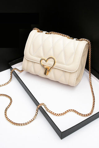 Shop Heart Buckle PU Leather Crossbody Bag Now On Klozey Store - Trendy U.S. Premium Women Apparel & Accessories And Be Up-To-Fashion!