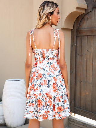 Shop Floral Tiered Spaghetti Strap Dress Now On Klozey Store - Trendy U.S. Premium Women Apparel & Accessories And Be Up-To-Fashion!
