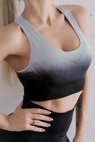 Shop Gradient Racerback Sports Bra Now On Klozey Store - U.S. Fashion And Be Up-To-Fashion!