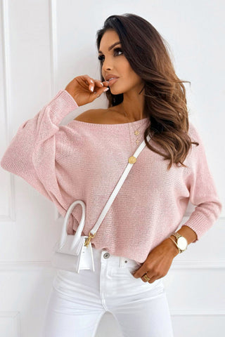 Shop Ribbed Boat Neck Sweater Now On Klozey Store - Trendy U.S. Premium Women Apparel & Accessories And Be Up-To-Fashion!