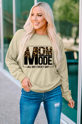 Shop Letter Graphic Leopard Dropped Shoulder Sweatshirt Now On Klozey Store - Trendy U.S. Premium Women Apparel & Accessories And Be Up-To-Fashion!