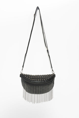 Shop PU Leather Studded Sling Bag with Fringes Now On Klozey Store - Trendy U.S. Premium Women Apparel & Accessories And Be Up-To-Fashion!