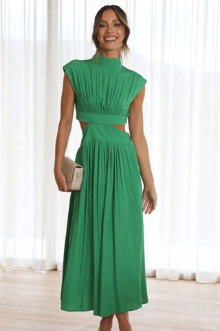 Shop Cutout Mock Neck Sleeveless Dress Now On Klozey Store - U.S. Fashion And Be Up-To-Fashion!