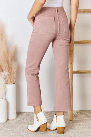 Shop RISEN Full Size High Rise Ankle Flare Jeans Now On Klozey Store - Trendy U.S. Premium Women Apparel & Accessories And Be Up-To-Fashion!