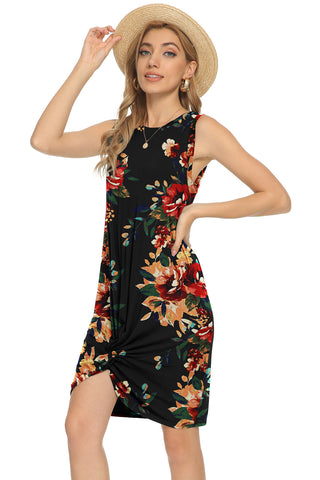 Shop Tie-Dye Twisted Round Neck Sleeveless Dress Now On Klozey Store - U.S. Fashion And Be Up-To-Fashion!