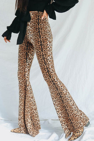 Shop Leopard Print Flare Leg Pants Now On Klozey Store - Trendy U.S. Premium Women Apparel & Accessories And Be Up-To-Fashion!