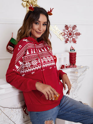 Shop Christmas Drawstring Hoodie with Pocket Now On Klozey Store - Trendy U.S. Premium Women Apparel & Accessories And Be Up-To-Fashion!