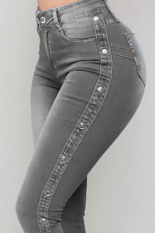 Shop Button Detail Flare Jeans Now On Klozey Store - Trendy U.S. Premium Women Apparel & Accessories And Be Up-To-Fashion!