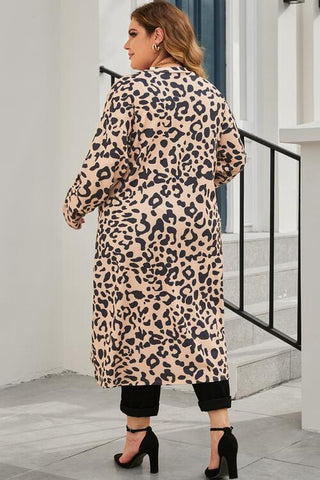Shop Plus Size Leopard Button Up Long Sleeve Cardigan Now On Klozey Store - Trendy U.S. Premium Women Apparel & Accessories And Be Up-To-Fashion!