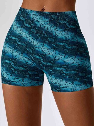 Shop Leopard Print Wide Waistband Sports Shorts Now On Klozey Store - Trendy U.S. Premium Women Apparel & Accessories And Be Up-To-Fashion!
