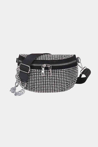 Shop Rhinestone PU Leather Sling Bag Now On Klozey Store - Trendy U.S. Premium Women Apparel & Accessories And Be Up-To-Fashion!