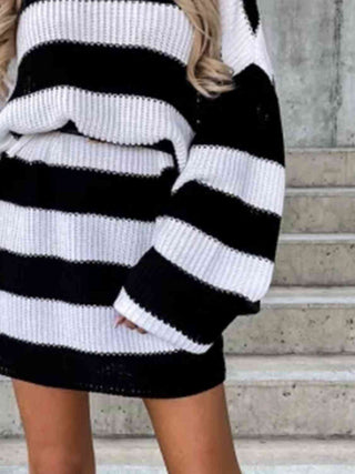 Shop Striped Turtleneck Sweater Dress Now On Klozey Store - Trendy U.S. Premium Women Apparel & Accessories And Be Up-To-Fashion!