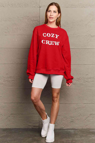 Shop Simply Love Full Size COZY GREW Graphic Sweatshirt Now On Klozey Store - Trendy U.S. Premium Women Apparel & Accessories And Be Up-To-Fashion!