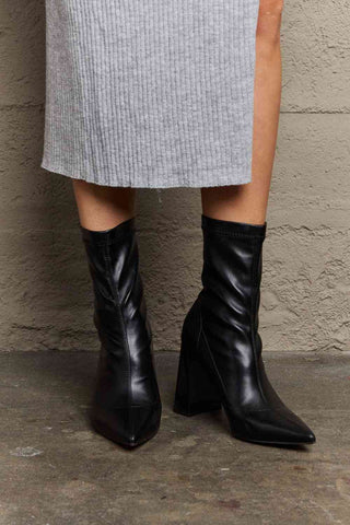 Shop Weeboo Stacy Block Heel Sock Boots Now On Klozey Store - Trendy U.S. Premium Women Apparel & Accessories And Be Up-To-Fashion!