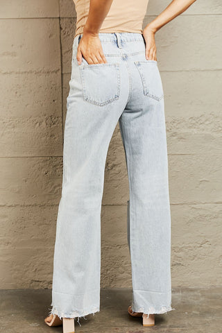 Shop BAYEAS High Waist Flare Jeans Now On Klozey Store - Trendy U.S. Premium Women Apparel & Accessories And Be Up-To-Fashion!