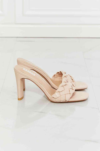 Shop MMShoes Top of the World Braided Block Heel Sandals in Beige Now On Klozey Store - Trendy U.S. Premium Women Apparel & Accessories And Be Up-To-Fashion!