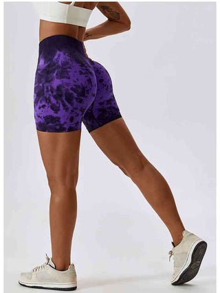 Shop Tie Dye Wide Waistband Sports Shorts Now On Klozey Store - Trendy U.S. Premium Women Apparel & Accessories And Be Up-To-Fashion!