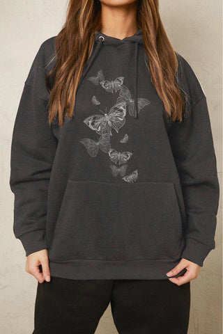 Shop Simply Love Simply Love Full Size Dropped Shoulder Butterfly Graphic Hoodie Now On Klozey Store - Trendy U.S. Premium Women Apparel & Accessories And Be Up-To-Fashion!