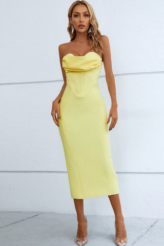 Shop Seam Detail Strapless Sweetheart Neck Dress Now On Klozey Store - U.S. Fashion And Be Up-To-Fashion!